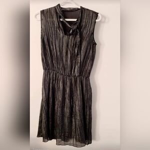 Tommy hilfiger woman black metallic dress Size XS new